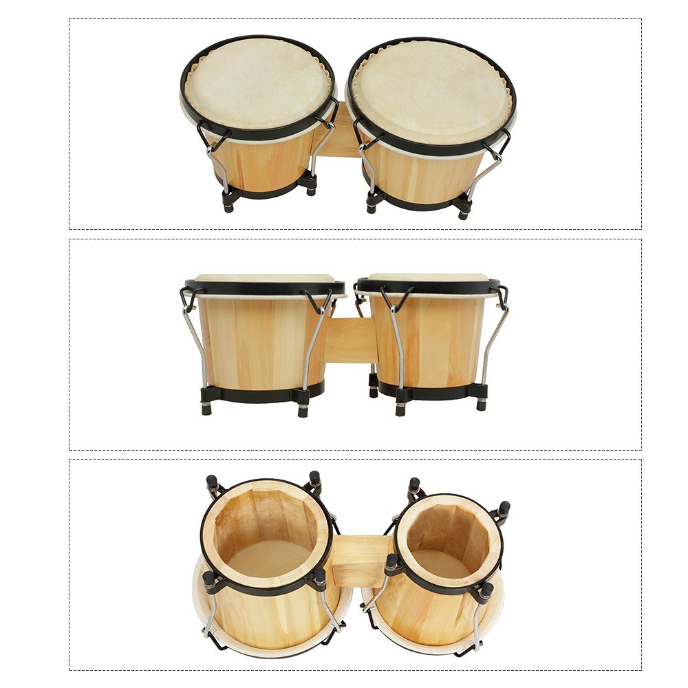 طقم طبول بونغو خشبية مقاس 5.5  - مراجعة Bongo Drum Set وسعره