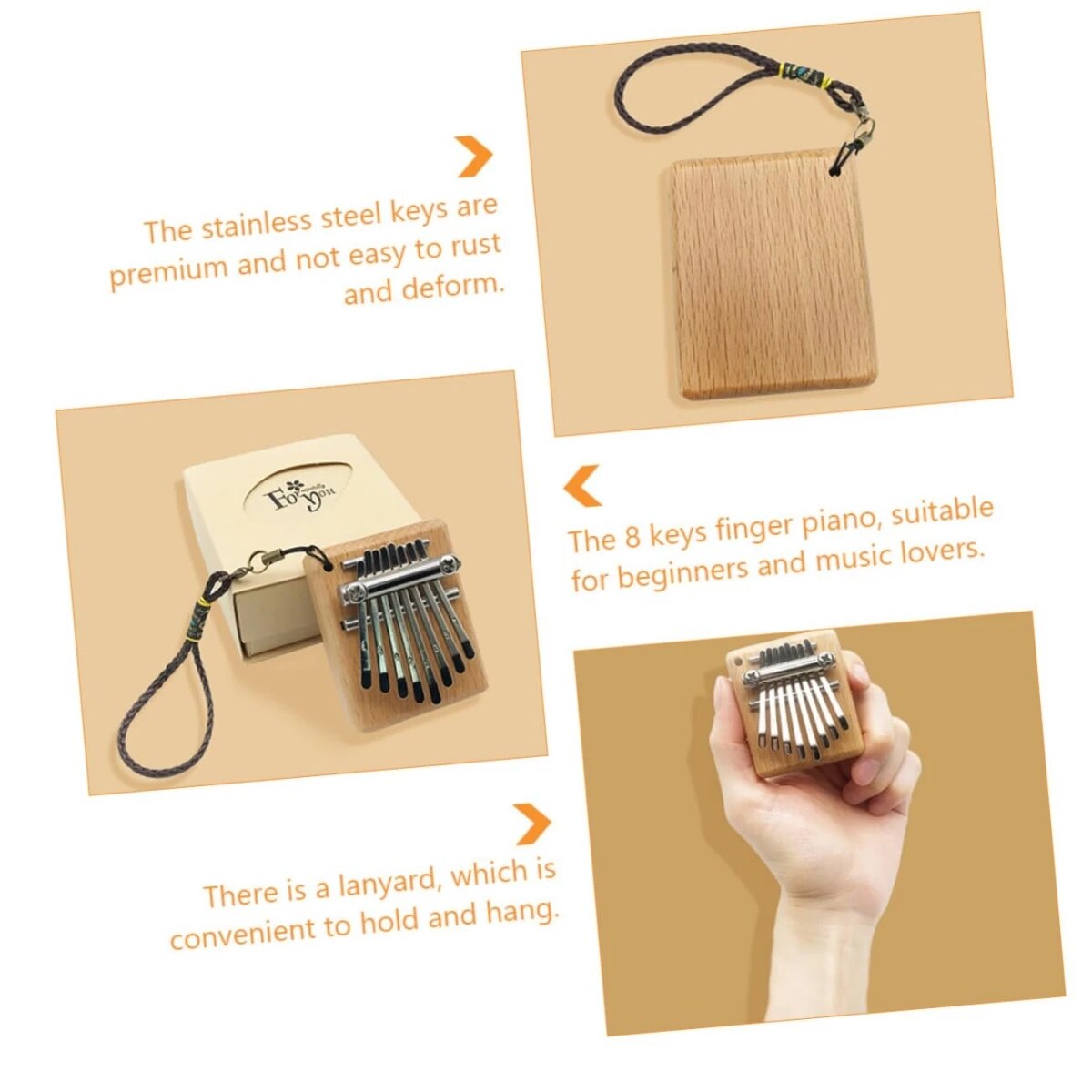 Miwayer-Mini Kalimba 8 بيانو إ - مراجعة Musical Instrument Piano وسعره