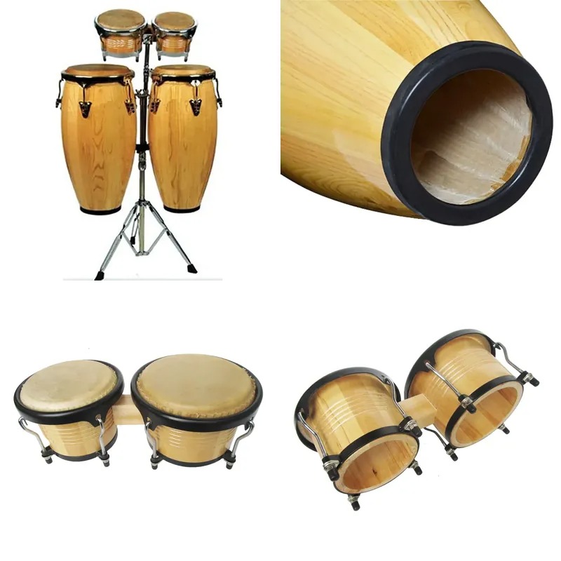 طقم طبول كونغا مقاس 10-11 بوصة - مراجعة Bongo Drum Set وسعره