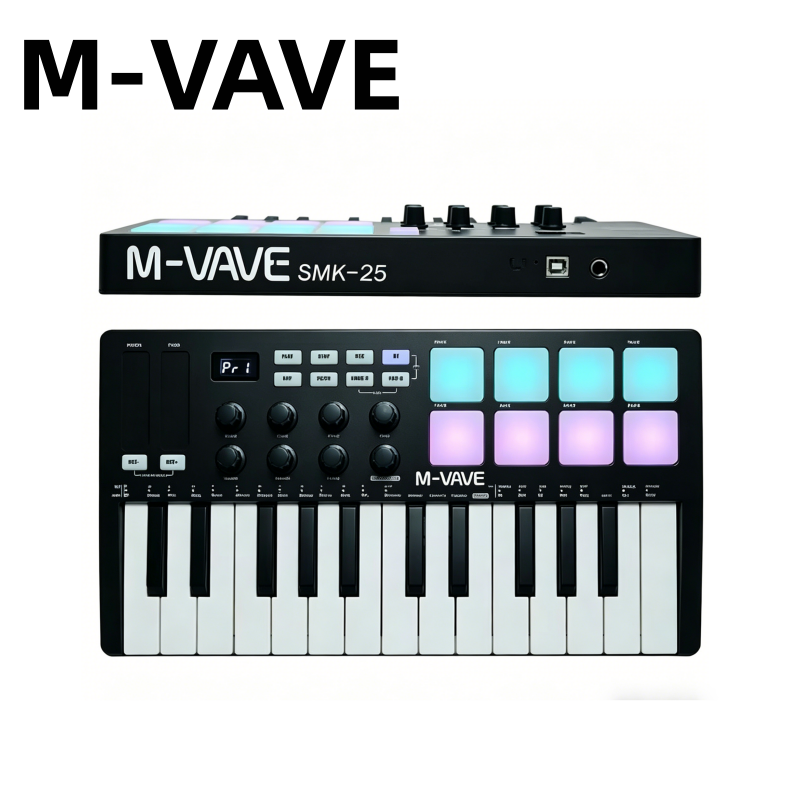 لوحة مفاتيح ميدي محمولة M-VAVE - مراجعة Musical Instrument Piano وسعره